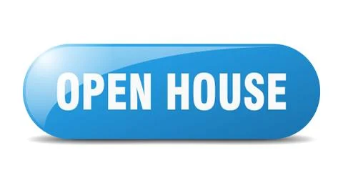 Open house button. open house sign. key. push button. 스톡 일러스트