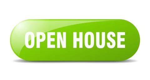Open house button. open house sign. key. push button. 스톡 일러스트