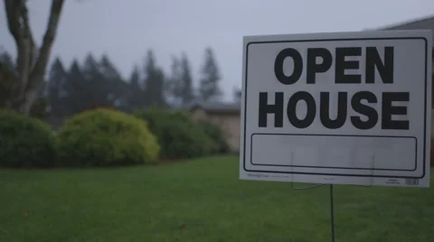 Open house sign 스톡 동영상 44386926