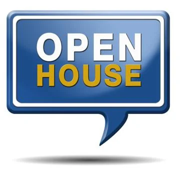 Open house sign Stock Illustration