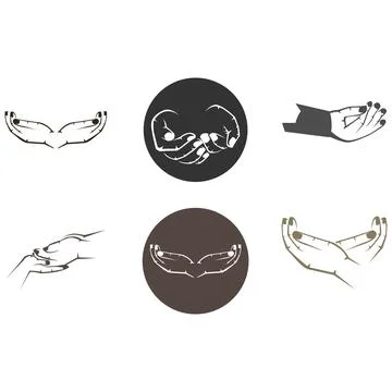 Open Human Hands Welcoming Gesture 스톡 일러스트