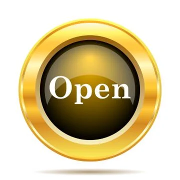 Open icon. internet button on white background.. Stock Illustration