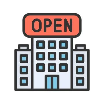 Open icon vector image. Stock Illustration