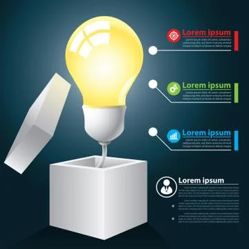 Open idea infographic Stock Illustration