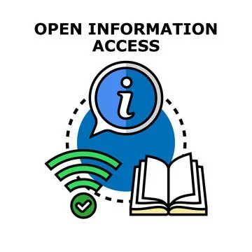 Open information access concept illustration Stock Illustration