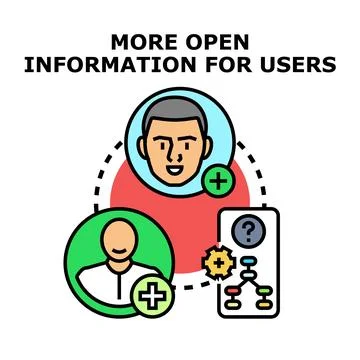 Open information access for digital collaboration and user integration Stock Illustration