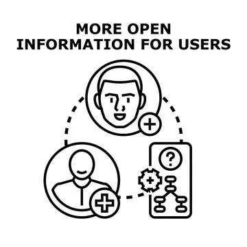 Open information access for digital collaboration and user integration Stock Illustration