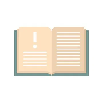 Open innovation book icon flat isolated vector Stock Illustration