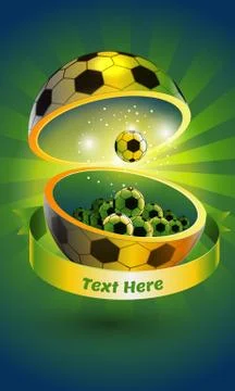 Open inside football Stock Illustration