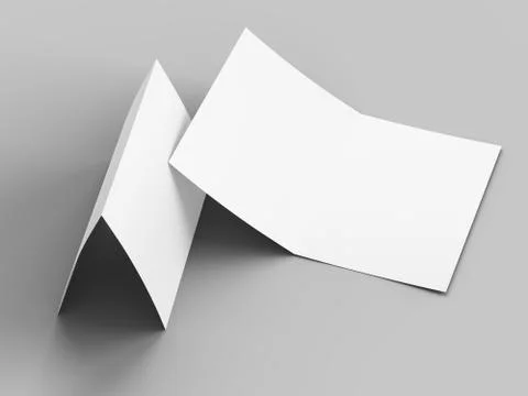 Open invitation card mockup - 3d illustration Stock Illustration