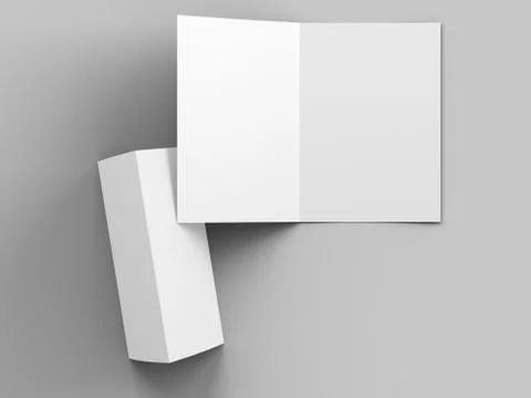Open invitation card mockup - 3d illustration Stock Illustration