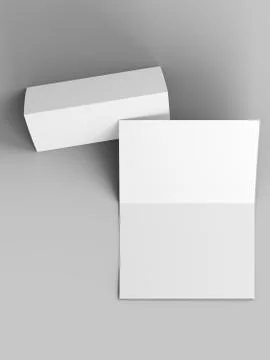 Open invitation card mockup - 3d illustration Stock Illustration