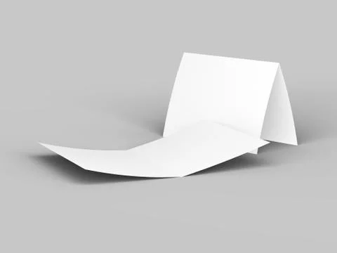 Open invitation card mockup - 3d illustration Stock Illustration