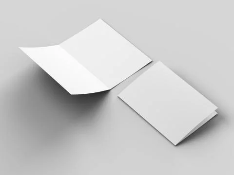 Open invitation card mockup - 3d illustration Stock Illustration