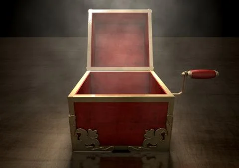 Open Jack-In-The-Box Antique Illustrazione stock