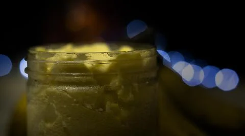 Open jar butter Stock Photos