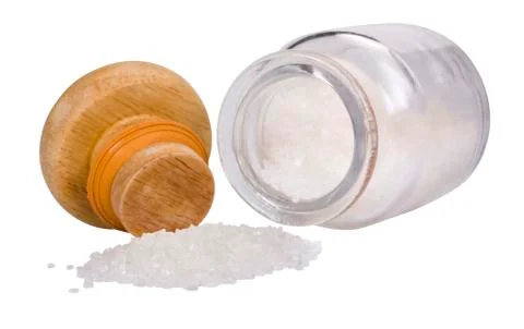 Open jar of sugar 스톡 사진