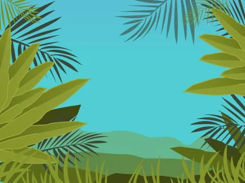 Open jungle illustration Stock-Illustration