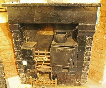 Open Kitchen Fire. Stock Photos