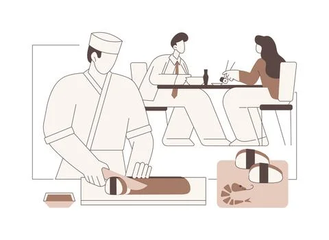 Open kitchen isolated cartoon vector illustrations. Stock Illustration