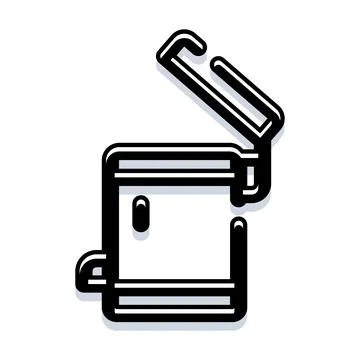 Open kitchen waste bin for disposal concept Stock Illustration