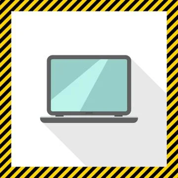 Open laptop icon Stock Illustration