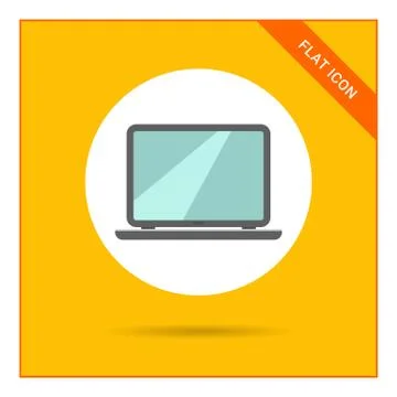 Open laptop icon 스톡 일러스트