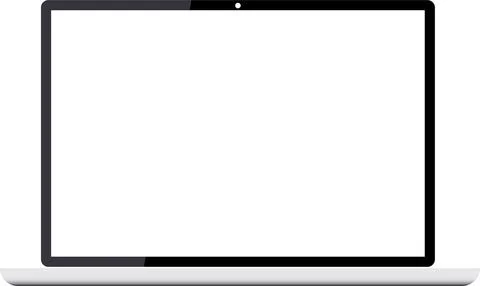 Open laptop mock up personal computer mock up vector  Stock Illustration