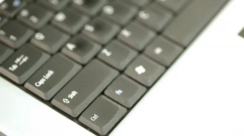 Open laptop - overhead pan Stock Footage 306134