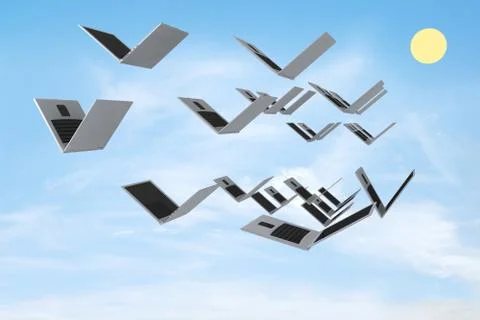 Open laptops Stock Photos