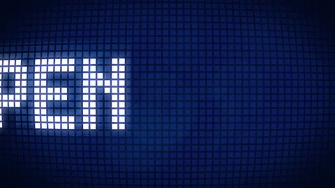 Open, Led Display message Stock Footage 85068531