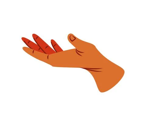 Open left hand Stock Illustration