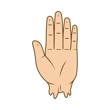 Open left hand Illustrazione stock