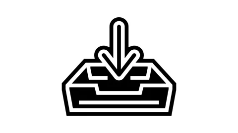 Open letter box loading mailbox glyph icon animation Stock Footage 326151667