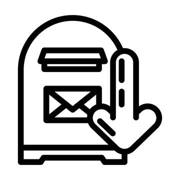 Open letter box loading mailbox line icon vector illustration Stock Illustration