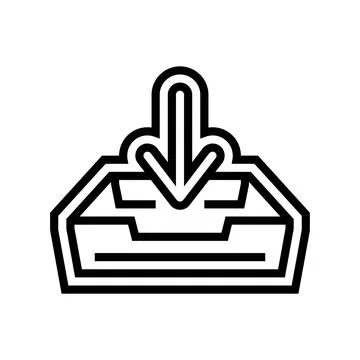 Open letter box loading mailbox line icon vector illustration Stock Illustration