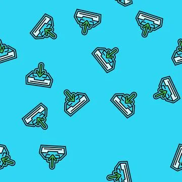 Open letter box loading mailbox vector seamless pattern Ilustración de archivo