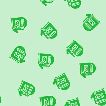 Open letter box loading mailbox glyph vector seamless pattern Stock Illustration