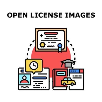 Open license images concept for creative content Stock Illustration