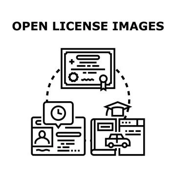 Open license images concept for creative content Stock Illustration