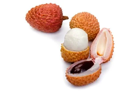 Open lichee macro Foto stock