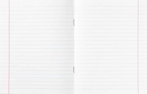 Open lined notebook background for online learning and study at home Fotos de archivo