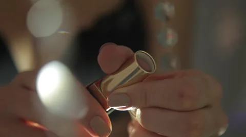 Open lipstick Stock Footage 40777138