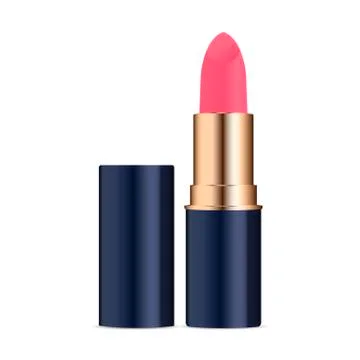 Open lipstick vector. Cosmetics package Mockup Illustrazione stock