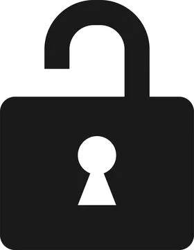 Open lock icon sign. Stock Illustration