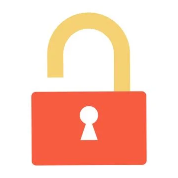 Open lock icon symbolizing unlocked access, authorization Stock Illustration