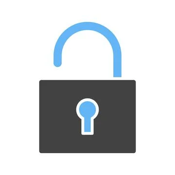 Open Lock icon vector image. Stock Illustration