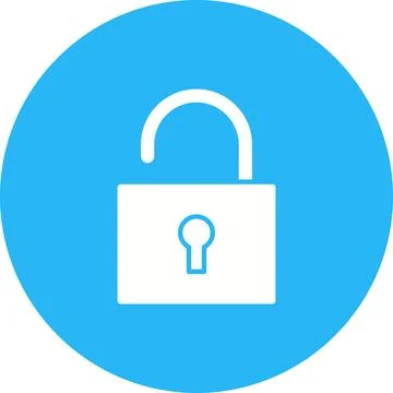 Open Lock icon vector image. Stock Illustration