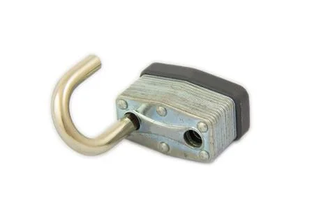 Open lock isolated on white Stock Photos