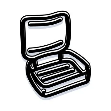 Open lunch box for meal preparation and storage Stock Illustration